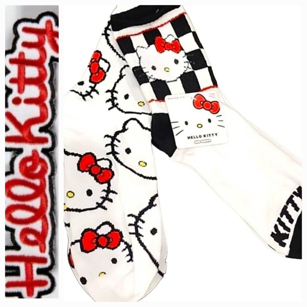 Hello Kitty 2-PK Mid Crew Sock